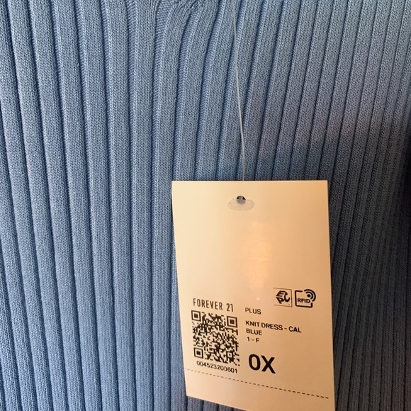 Forever 21 Plus 0X Blue Ribbed Tank dress - Picture 7 of 7